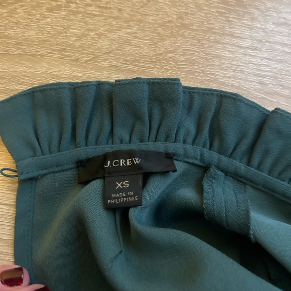 J. Crew Teal Blouse with Ruffled Collar - Picture 3 of 3